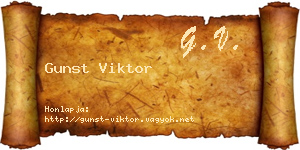 Gunst Viktor névjegykártya